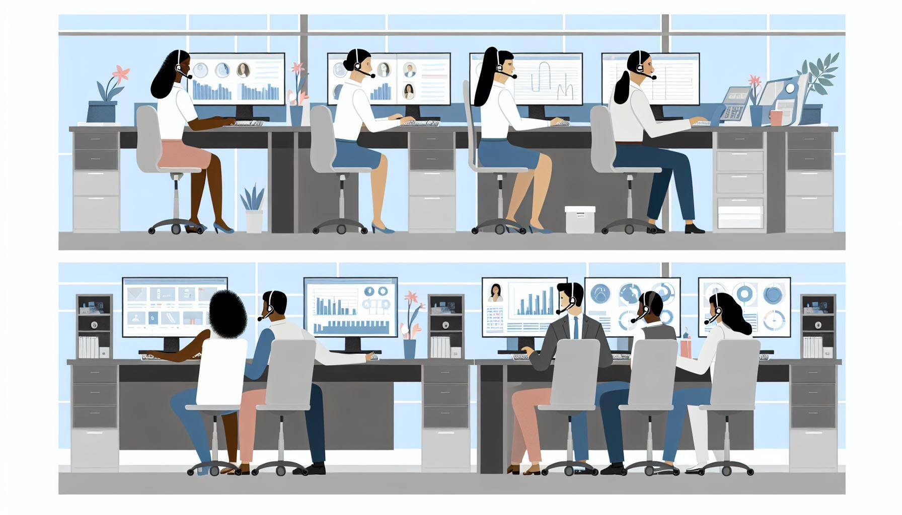 contact centre services illustrations